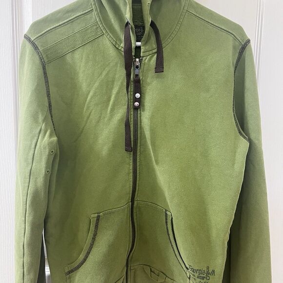 Energie B Corps 45 by Sixty Green Full Zip Hoodie Distressed Women's Size Small - Picture 3 of 16